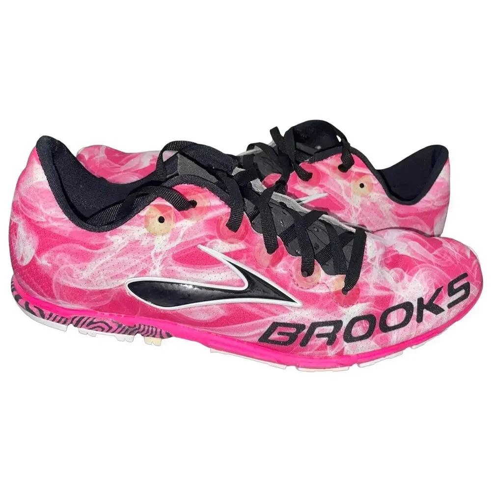 Brooks Mach 15 XC Track Spikes Womens 7.5 Knockout Pink Black Smoke Racing